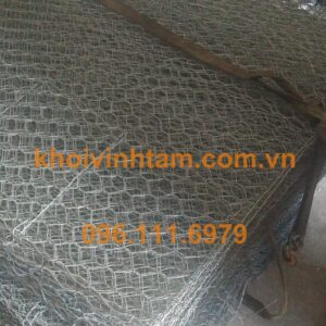 Rọ đá mạ kẽm Khôi Vĩnh Tâm thi công kè sông chống xói mòn